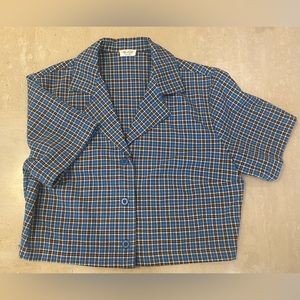 Brandy Melville Button Up Crop Top